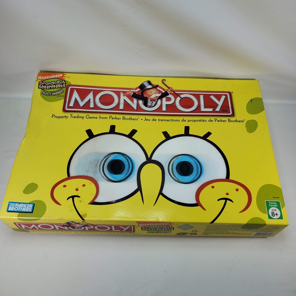 Parker Brothers Monopoly SpongeBob SquarePants Edition Yellow 2005 Board Game